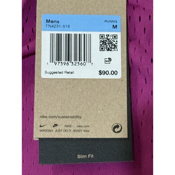 Nike Aeroswift Dri-Fit ADV Running Singlet Top Pink FN4231-518 Men's Size Medium - Picture 4 of 4